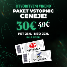 Olimpija Ljubljana: paketna vstopnica - 25. 9. ob 19:00 in 27. 9. ob 17:45