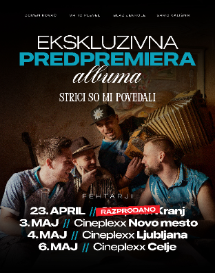 Fehtarji - premiera video albuma ("Strici so mi povedali")