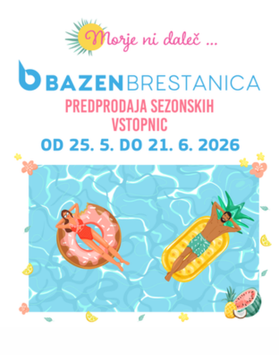 Bazen Brestanica sezonska vstopnica 2026