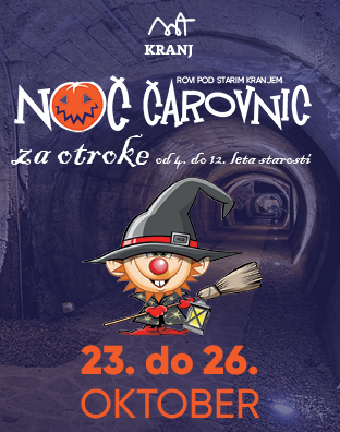 Noč čarovnic za otroke v rovih pod starim Kranjem&nbsp;&nbsp;