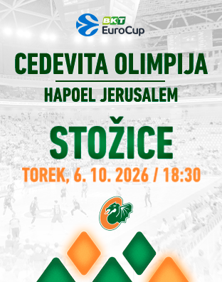 Cedevita Olimpija : Hapoel Midtown Jeruzalem